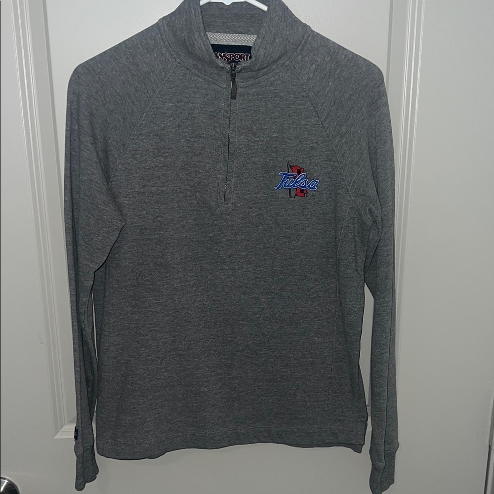 Jansport Gray Pullover with Tulsa Logo